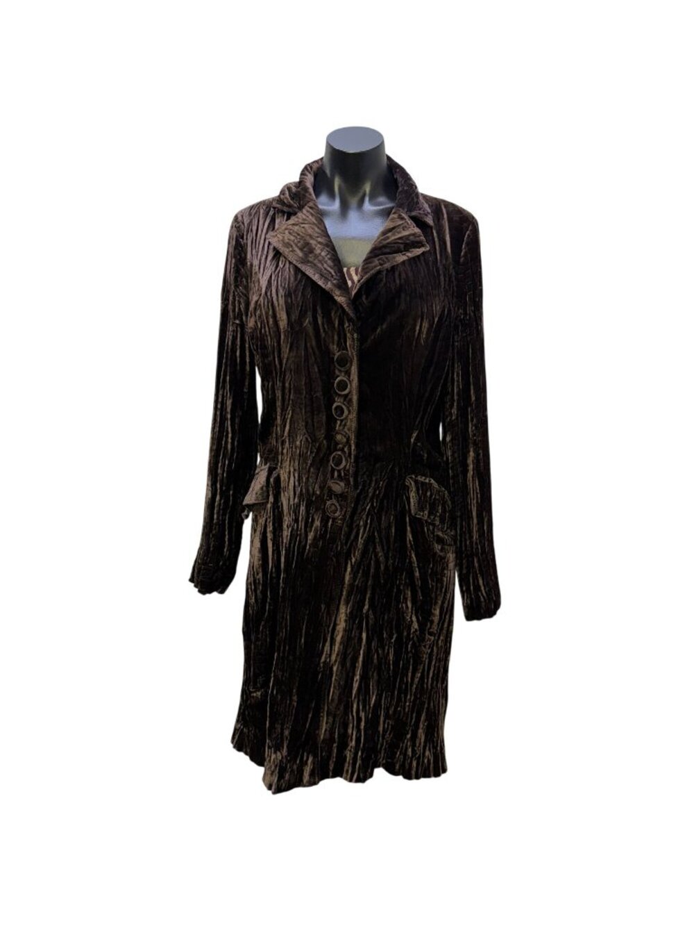 Alberto Makali Animal Print Blouse & Crushed Velvet Cardigan Brown L